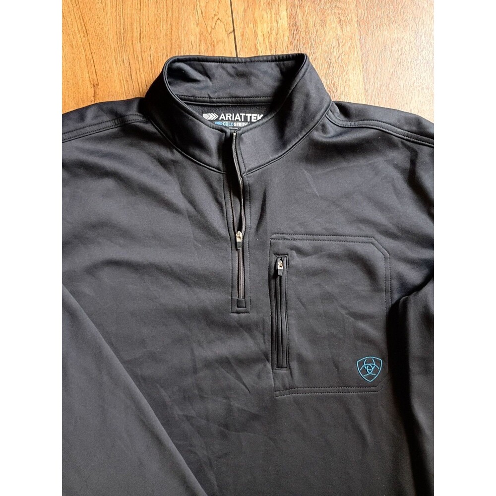 Ariat TEK Cold Series 1/4 Zip Pullover Mens XL Black - Picture 3 of 10